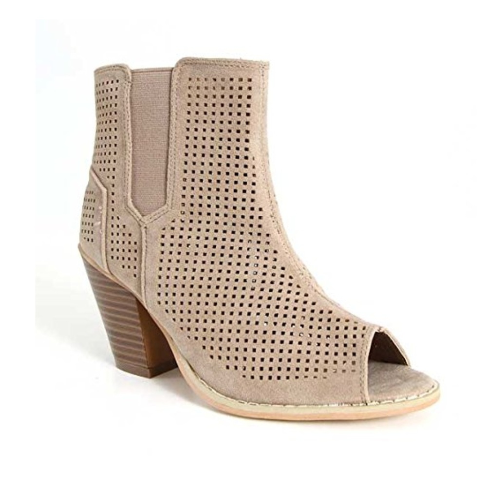 🎉Hp🎉Women's Perforated Peep-Toe Bootie
